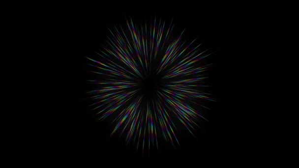 Animation Colorful Light Leak Oisolate Black Background — Stockvideo