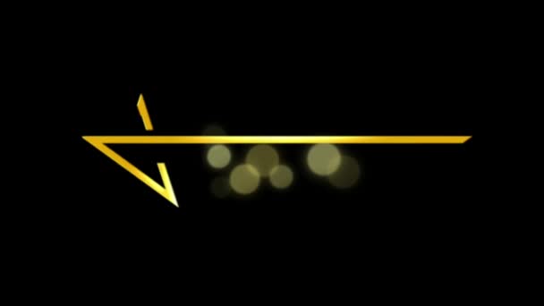 Animation Golden Star Isolate Black Background — Stock Video