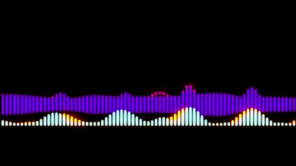 Animação Colorido Onda Nois Isolado Fundo Preto — Vídeo de Stock