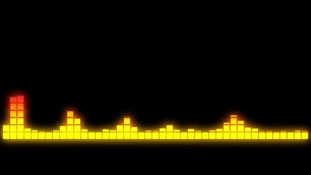 Animação Colorido Onda Nois Isolado Fundo Preto — Vídeo de Stock