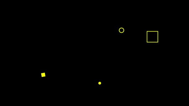 Animation Bunte Geometrische Form Isolieren Auf Schwarzem Hintergrund — Stockvideo