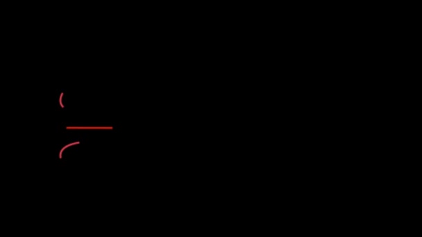 Анімація Барвиста Геометрична Форма Ізольована Чорному Тлі — стокове відео