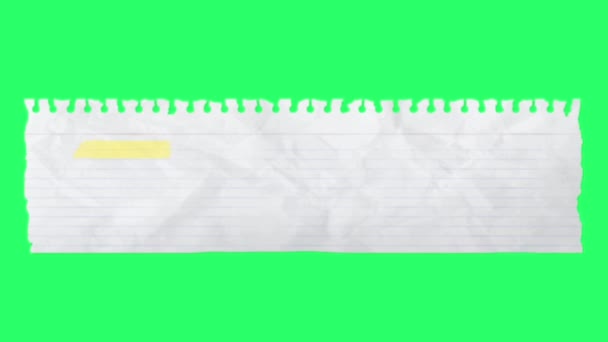 Barre Papier Animation Pour Texte Sur Fond Vert — Video