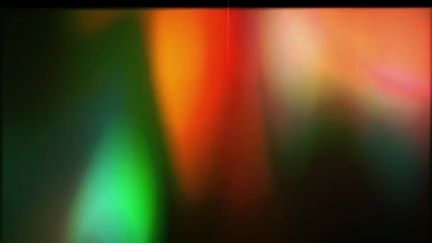 Animatie Kleurrijke Licht Lek Zwarte Achtergrond — Stockvideo