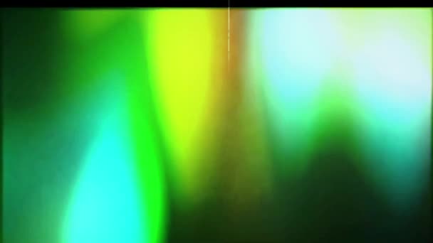 Animation Colorful Light Leak Black Background — Stock Video