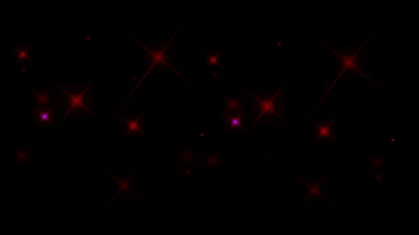 黒を背景に赤い光が輝くアニメーション — ストック動画