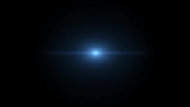 Realistic Light Lens Flare Black Background — Stockvideo