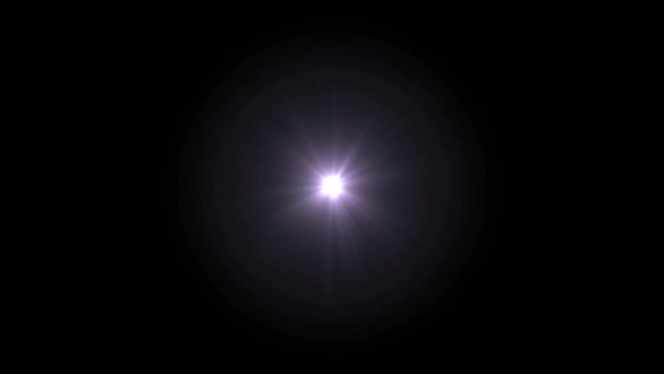 Realistic Light Lens Flare Black Background — 비디오