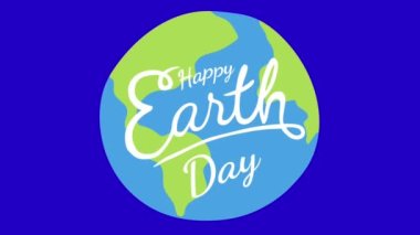 Animation earth isolate for Earth Day Concept.