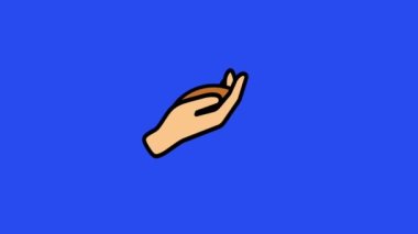 Animation hand isolate for Earth Day Concept.