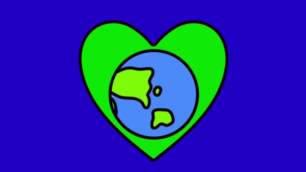 Анимация Земли Дню Земли — стоковое видео