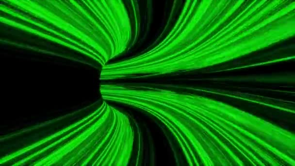 Animatie Kleurrijke Snelheidslijnen Effect Zwarte Achtergrond — Stockvideo
