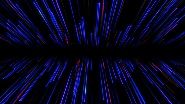 Анімація Барвисті Швидкісні Лінії Впливають Чорний Фон — стокове відео