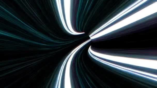 Анімація Барвисті Швидкісні Лінії Впливають Чорний Фон — стокове відео