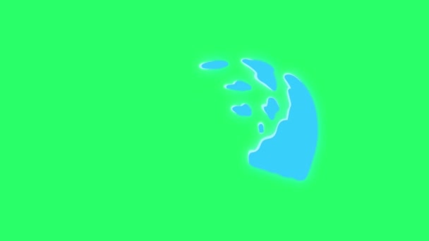 动画蓝速度线对绿色背景的影响 — 图库视频影像