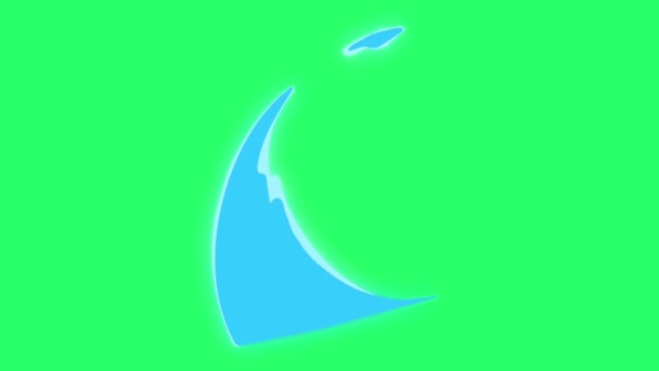 Animación Efecto Línea Velocidad Azul Sobre Fondo Verde — Vídeo de stock