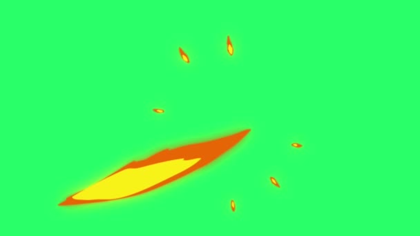 Animation Orange Effet Speed Line Sur Fond Vert — Video