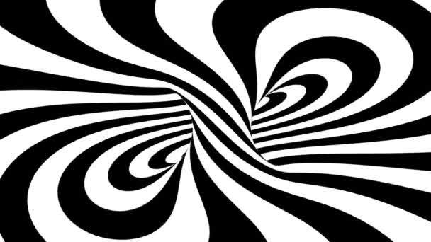Черно Белые Линии Скорости Анимации Эффект Абстрактного Фона — стоковое видео