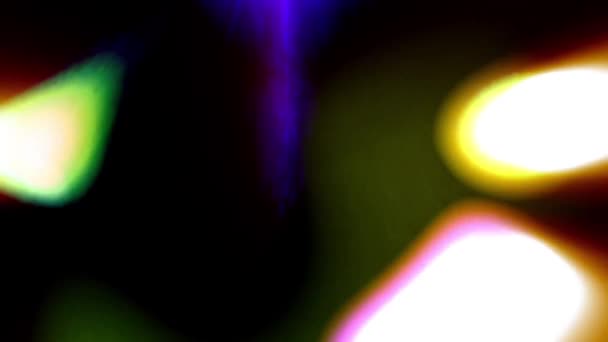 Realistische Kleurrijke Licht Lek Zwarte Achtergrond — Stockvideo