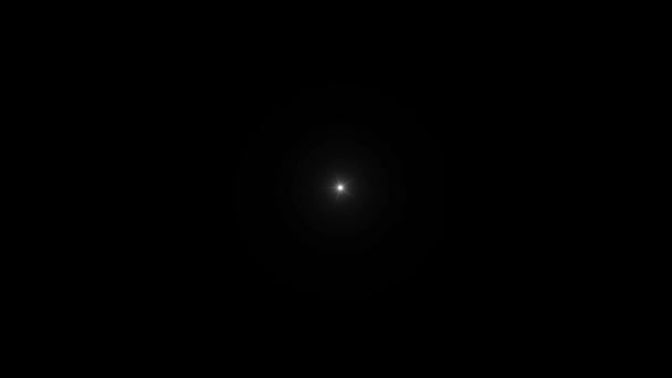Ρεαλιστικό Λευκό Φως Φωτοβολίδα Φακού Μαύρο Φόντο — Αρχείο Βίντεο