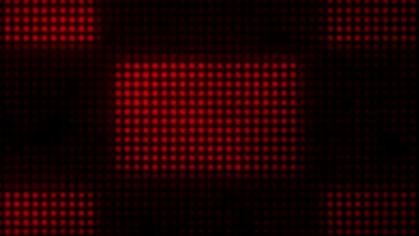 Realistic Red Light Sqare Shape Black Background — Stock Video