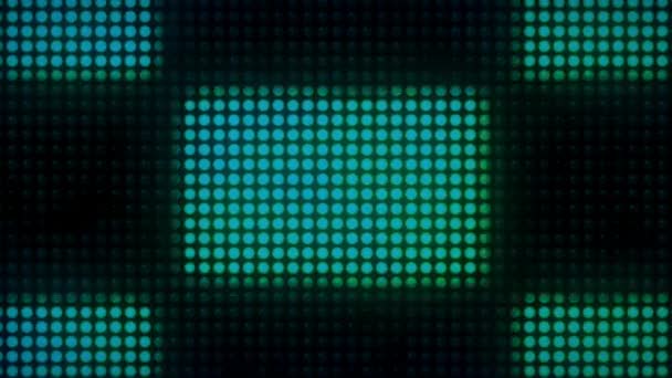 Realistica Luce Blu Forma Quadrata Sfondo Nero — Video Stock