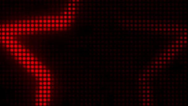 Realistic Red Light Star Shape Black Background — Vídeo de stock
