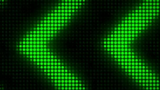 Realistic Green Light Arrow Shape Black Background — 비디오