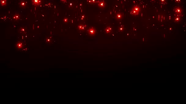 Canlandırma Kırmızı Işık Siyah Arkaplanda Parıldıyor — Stok video
