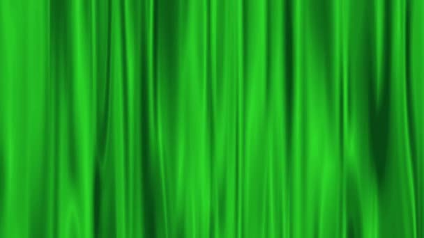 Realistic Green Curtain Black Background — Vídeos de Stock