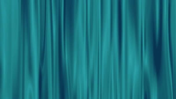Realistic Blue Curtain Black Background — Stock video