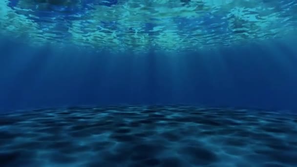 Realistic Blue Sunshine Blue Sea — Stok video