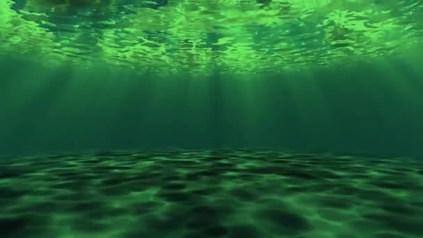 Realistic Green Sunshine Blue Sea — Stok video