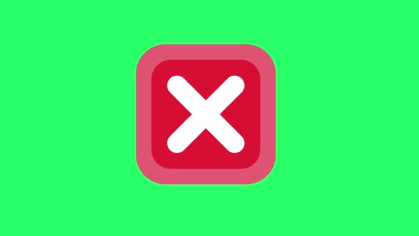 Animation Red Cross Symbol Green Background — Stok Video