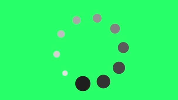Animation Circle Loading Green Background — Vídeos de Stock
