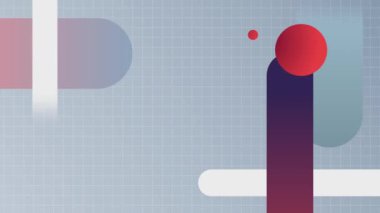 Animation colorful geometric shape for intro template pastel background.