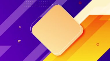 Animation colorful geometric shape for intro template pastel background.