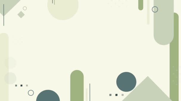 Animation Colorful Geometric Shape Intro Template Pastel Background — Stockvideo