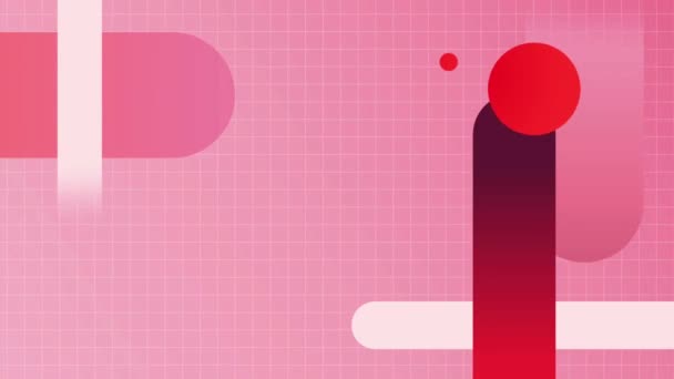 Animation Colorful Geometric Shape Intro Template Pastel Background — Stockvideo