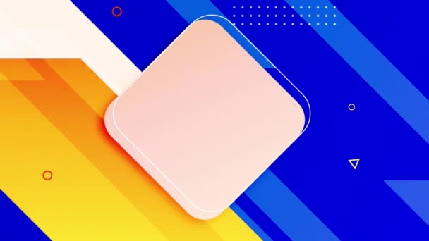 Animation Colorful Geometric Shape Intro Template Pastel Background — Stock video