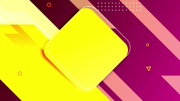 Animation Colorful Geometric Shape Intro Template Pastel Background — Vídeo de stock