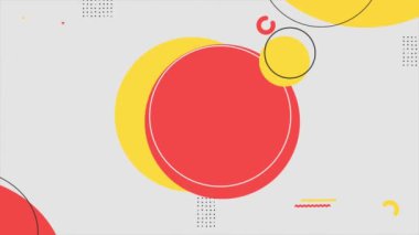 Animation colorful geometric shape for intro template pastel background.