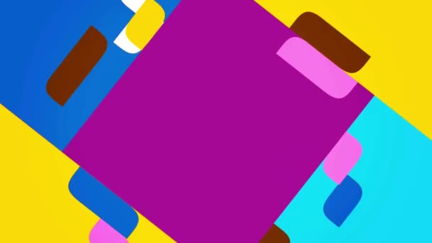Animation Colorful Geometric Shape Intro Template Pastel Background — Vídeo de stock