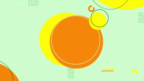 Animation Colorful Geometric Shape Intro Template Pastel Background — Stockvideo