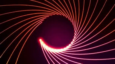 Renkli neon çizgileri canlandırması soyut arkaplan dalgası.