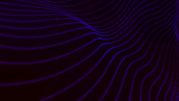 Animatie Kleurrijke Neon Lijnen Golf Abstracte Achtergrond — Stockvideo