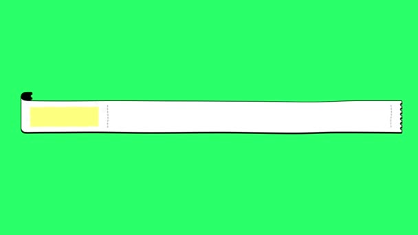 Animatie Witte Spatiebalk Munt Drijvend Groene Achtergrond — Stockvideo
