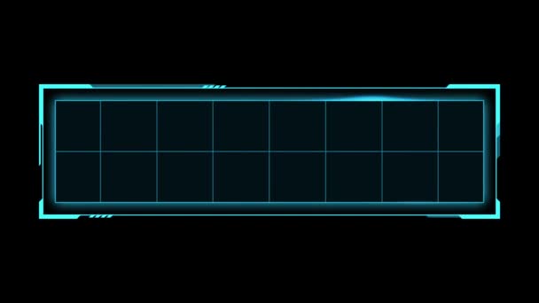 Animation Blaue Leertaste Hud Isolate Für Textur — Stockvideo