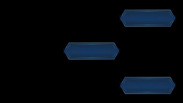 Анимация Синяя Пробельная Полоса Hud Изоляция Текстуры — стоковое видео