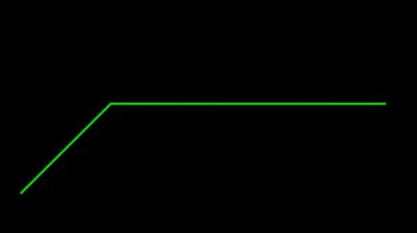 Bilgi dokusu için animasyon yeşil çizgi siyah arkaplanda izole.